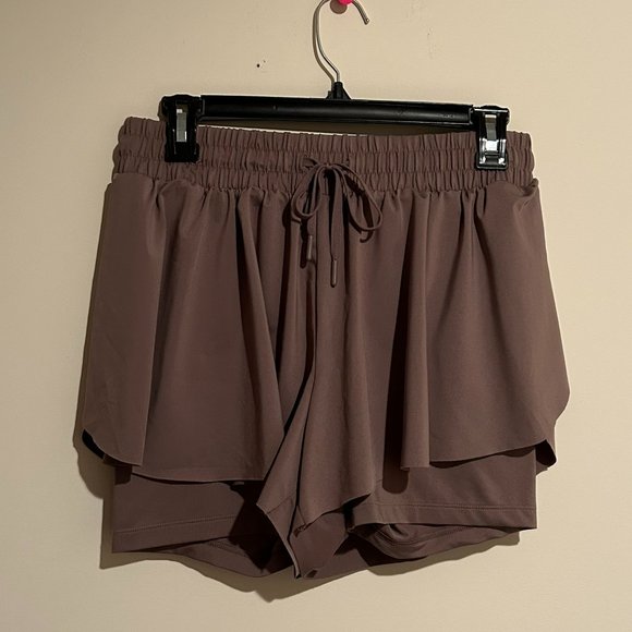 Athleisure Shorts with Skirt Detailing - Picture 1 of 6